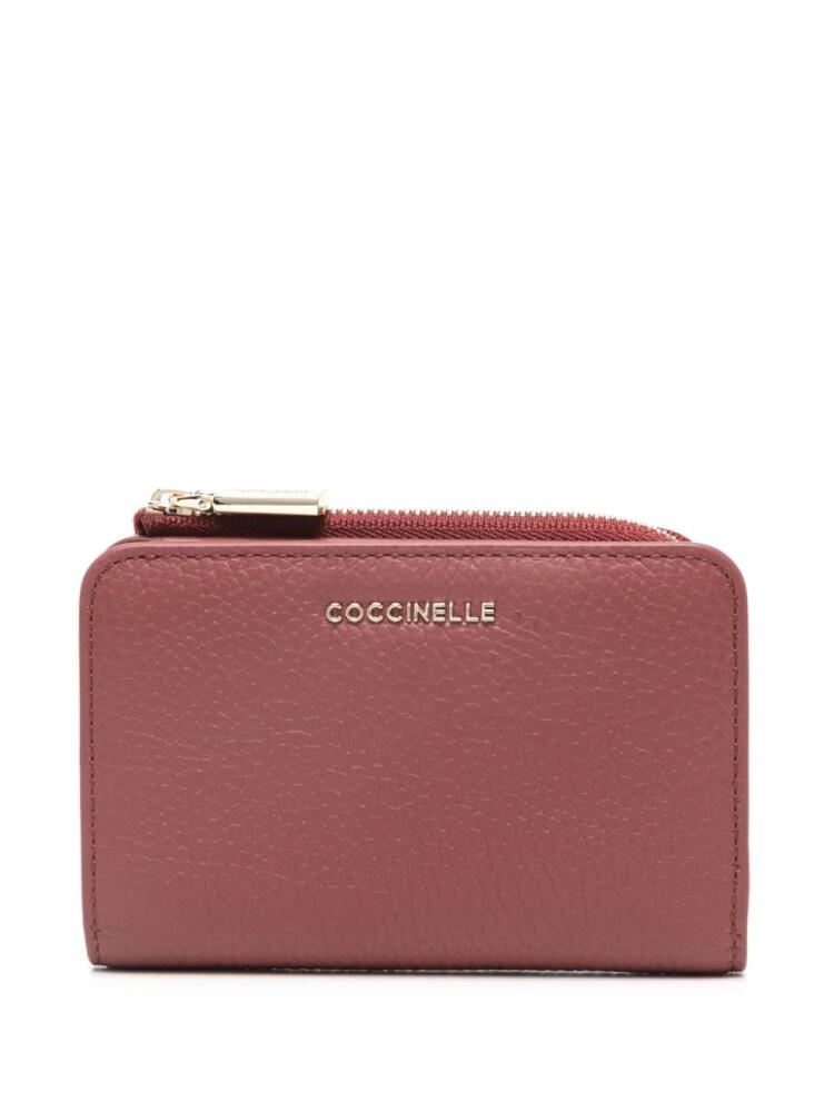 Coccinelle small Metallic Soft wallet - Red Cover