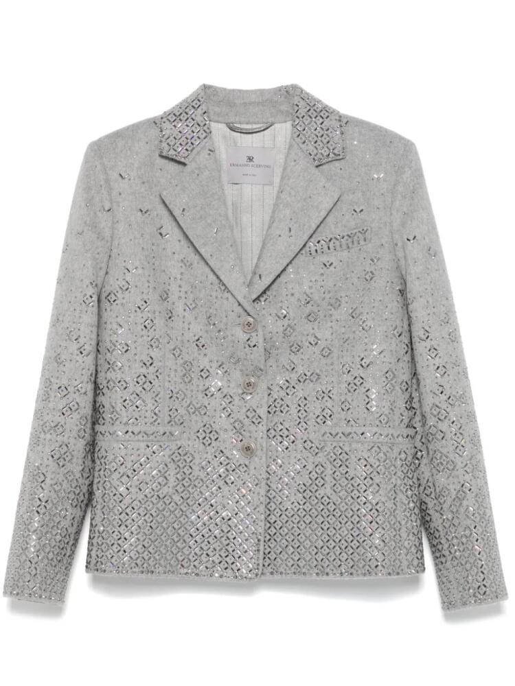 Ermanno Scervino crystal-embellished blazer - Grey Cover