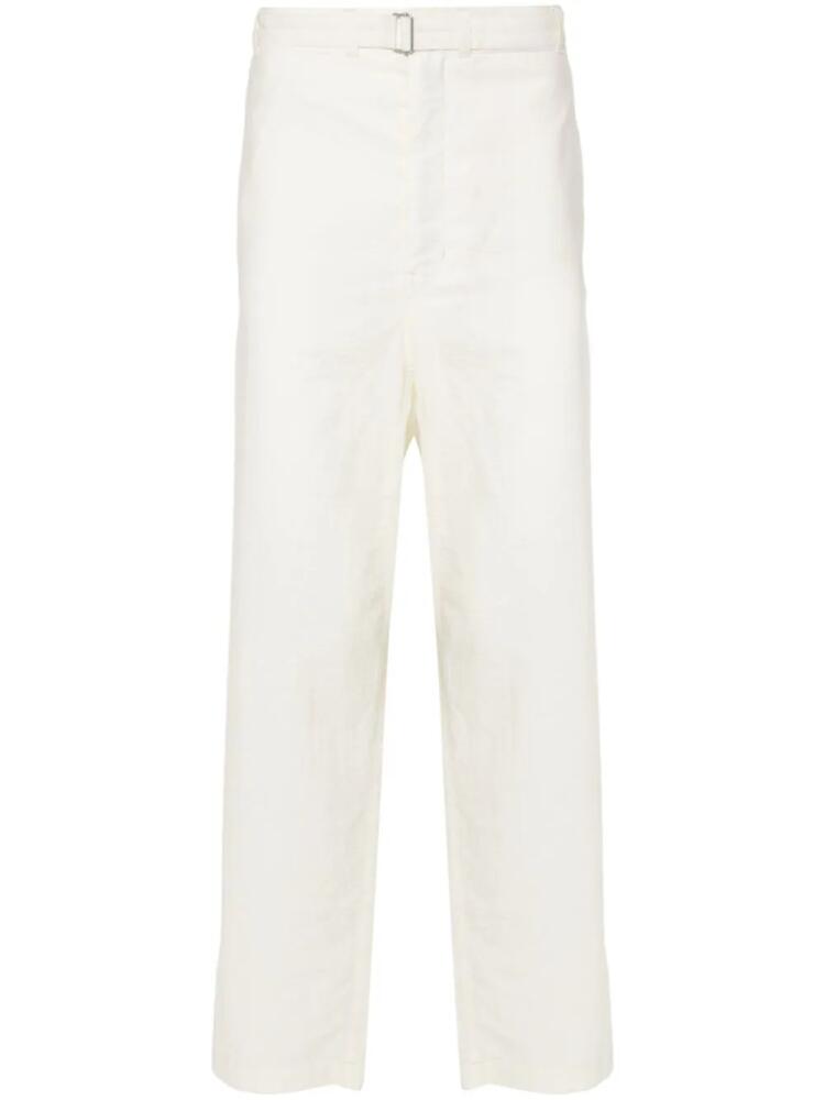 LEMAIRE belted tapered trousers - Neutrals Cover