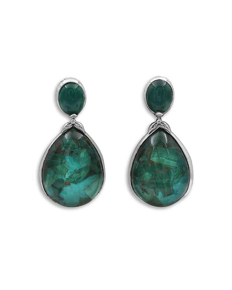 Stephen Dweck Garden of Stephen Green Quartz & Malachite Mosaic Drop Earrings Cover