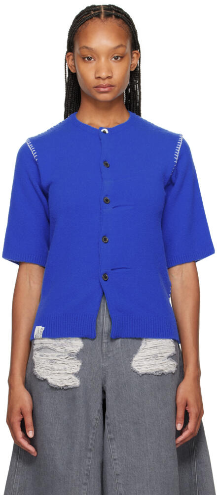 ADER error Blue Pleated Cardigan Cover