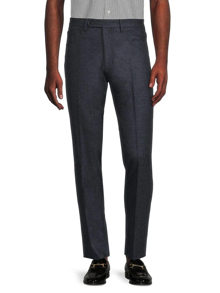 Zanella Men's Curtis Wool Dress Pants - Blue Cover