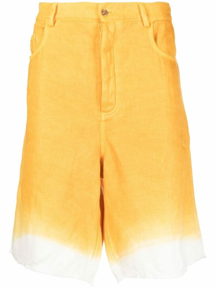 Nick Fouquet two-tone knee-length linen shorts - Yellow Cover