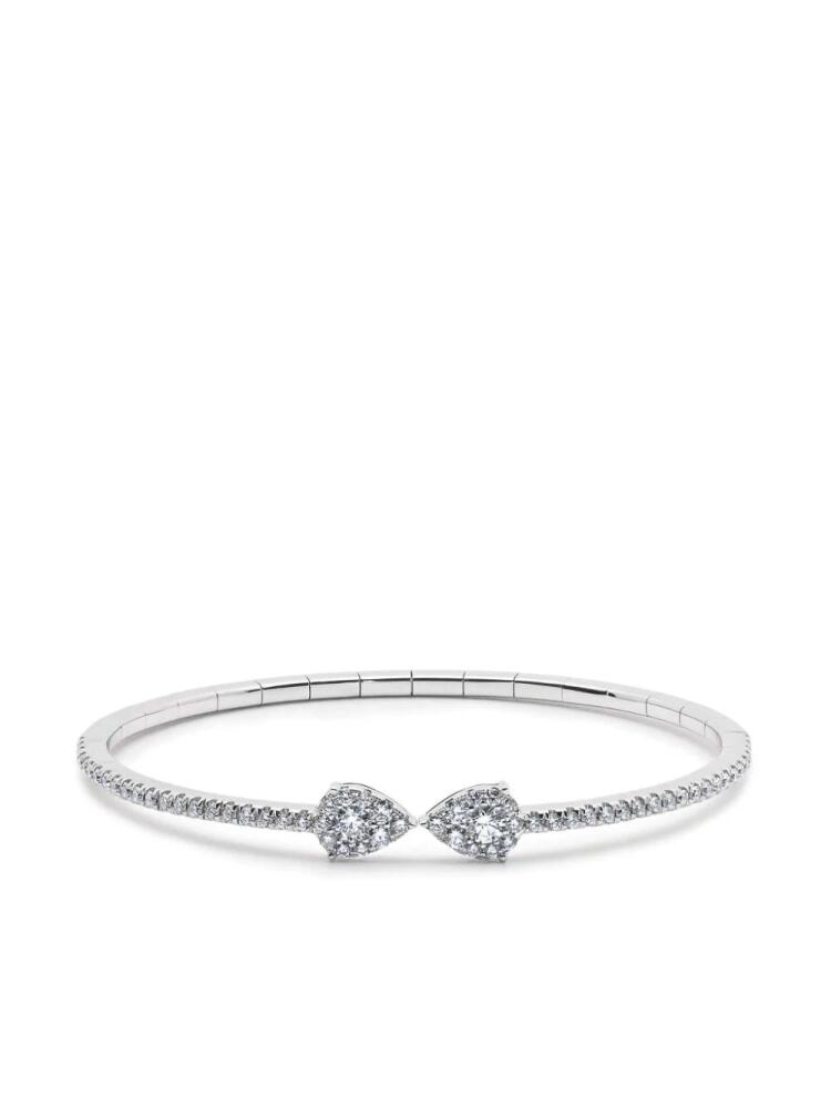 Jewels Aficionado 18kt white gold diamond bangle - Silver Cover