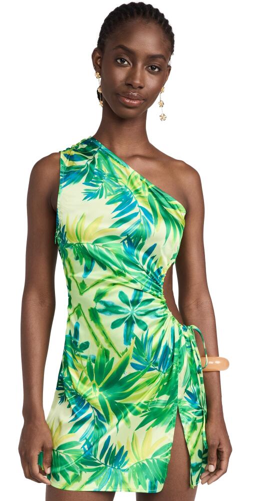 Runaway the Label Posanto Mini Dress Palm Print Cover