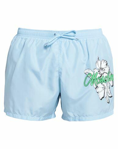 Moschino Man Swim trunks Sky blue Polyester Cover