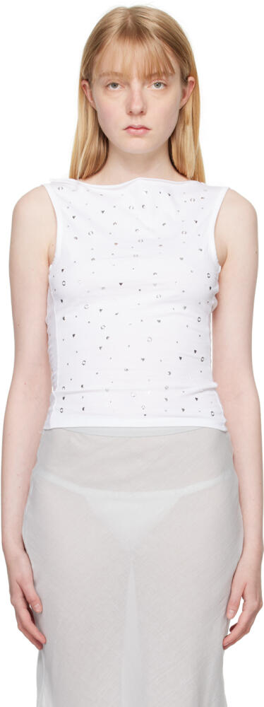 Gimaguas White Shanti Tank Top Cover