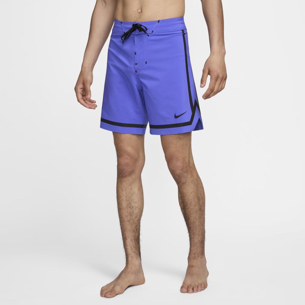 Nike Men's Swim Fadeaway 7" Board Shorts in Purple Cover