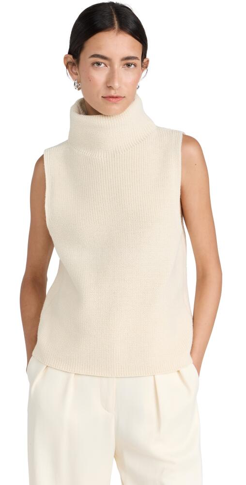 Róhe Sleeveless Funnel Neck Sweater Off-White Cover