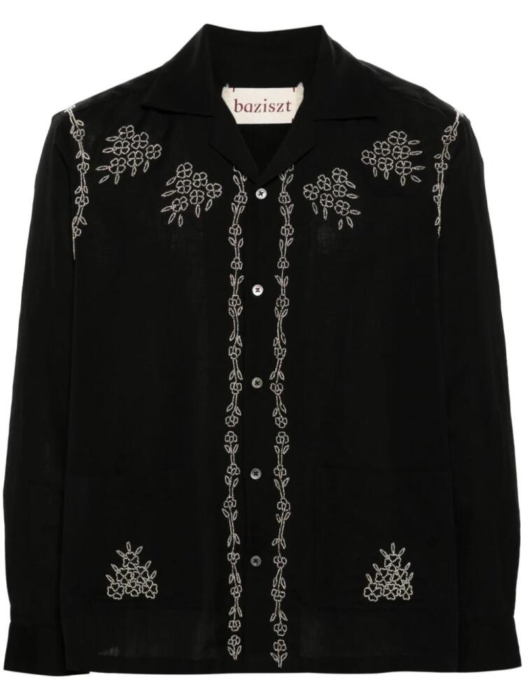 Baziszt Grape beaded shirt - Black Cover