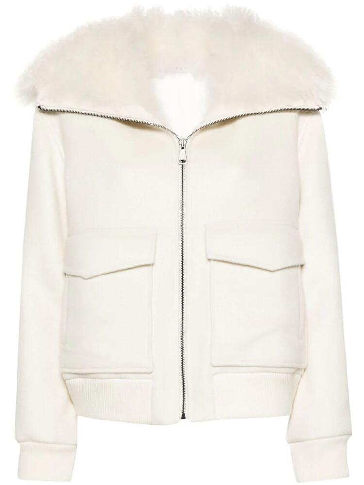 Liska cashmere bomber jacket - White Cover