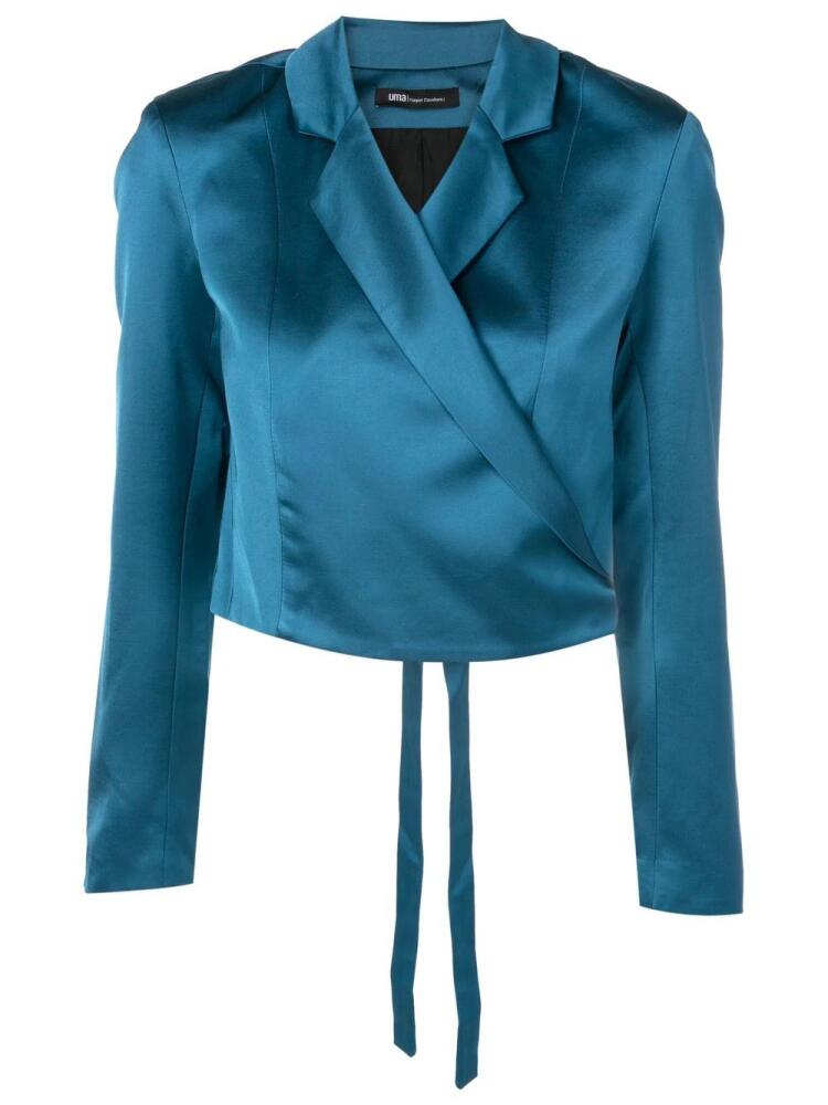 Uma | Raquel Davidowicz wraparound cropped jacket - Blue Cover