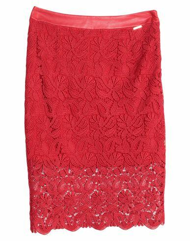 Liu •jo Woman Midi skirt Red Polyester, Polyurethane resin Cover