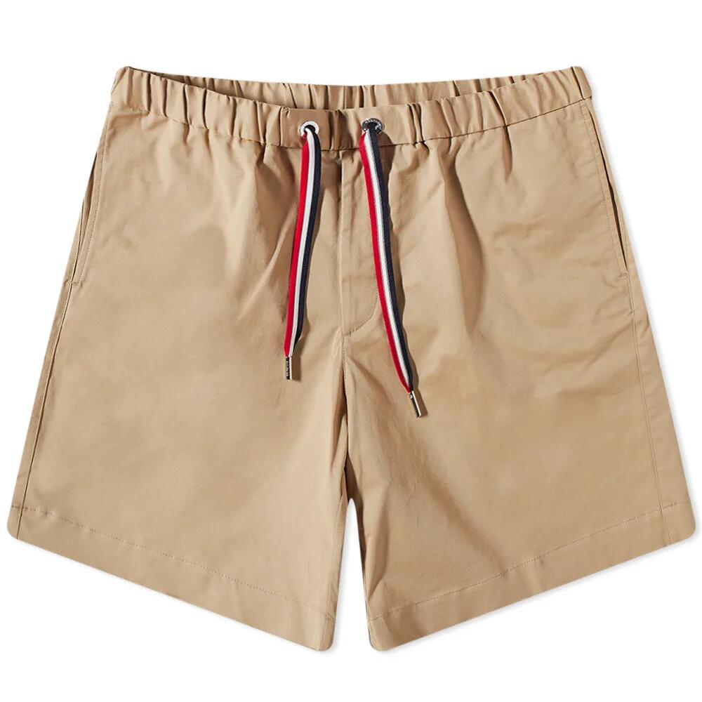 Moncler Men's Drawstring Shorts in Beige Cover