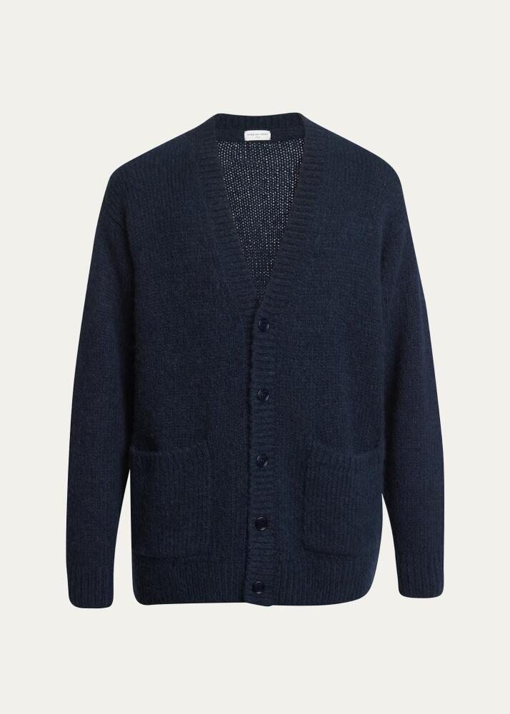 Dries Van Noten Men's Oversized Wool-Blend Cardigan Cover