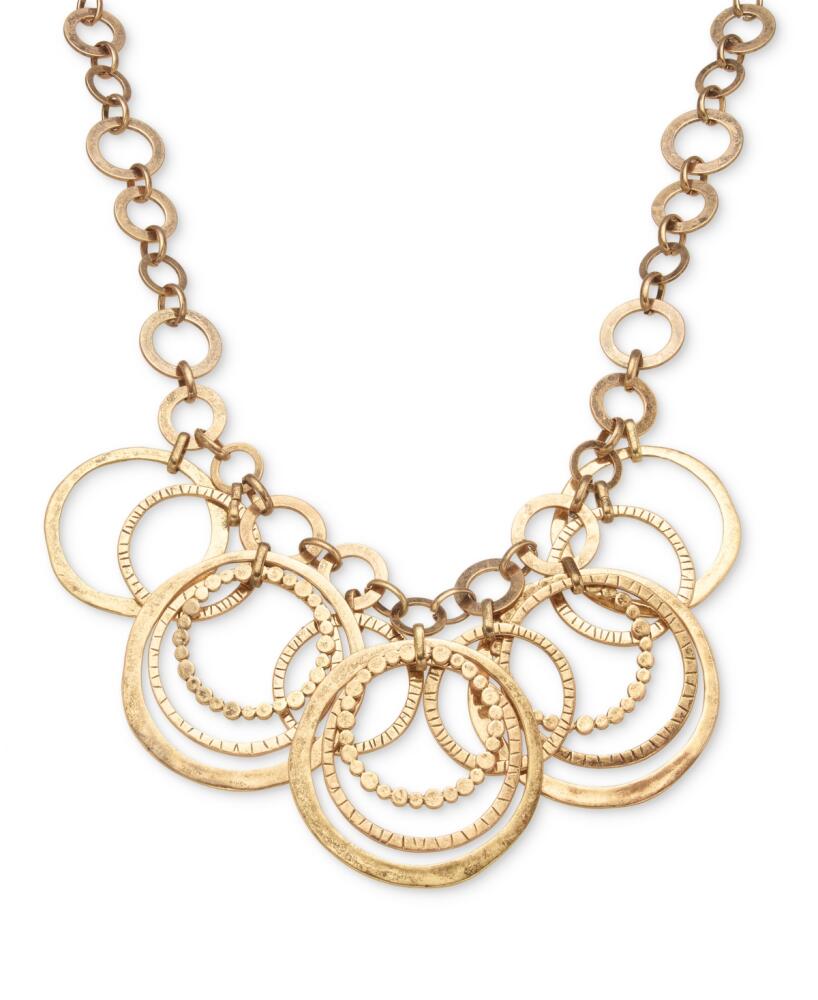 Style & Co Shaky Circle Statement Necklace, 18-3/4" + 3" extender, Created for Macy's - Gold Cover