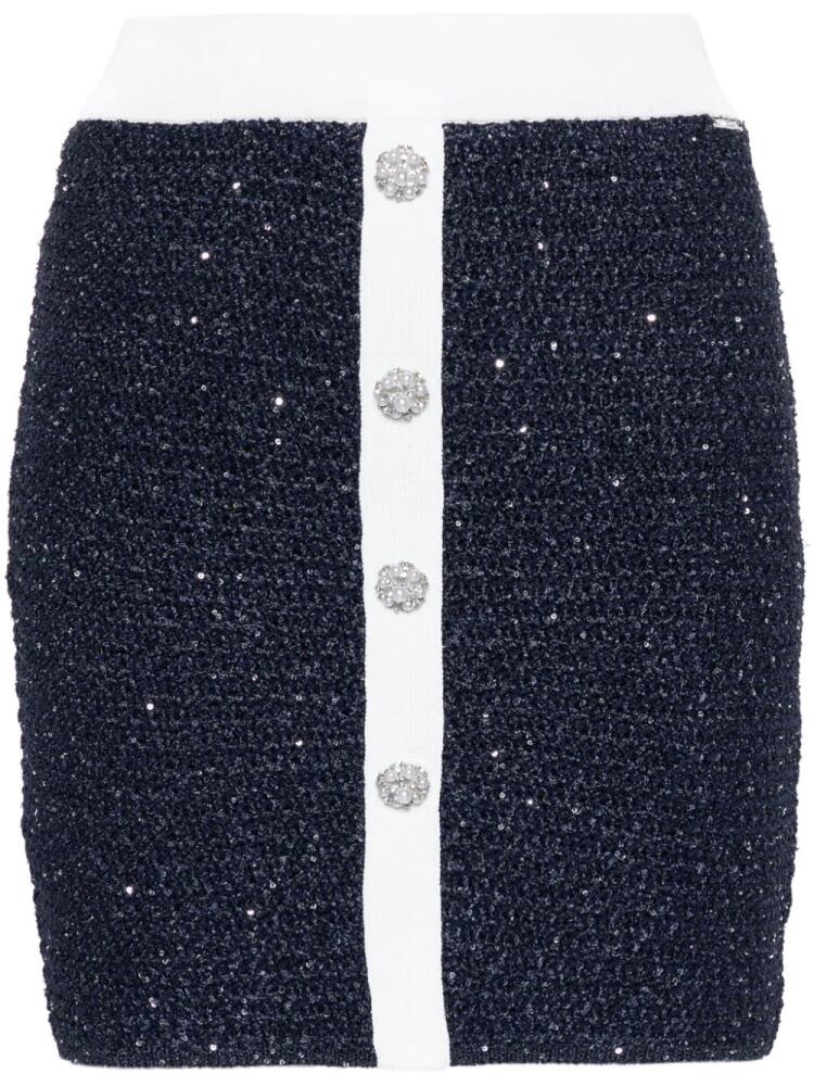 LIU JO bouclé mini skirt - Blue Cover