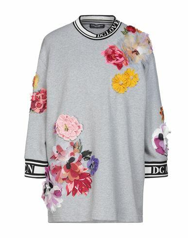 Dolce & gabbana Woman Sweatshirt Light grey Cotton, Silk, Viscose, Polyester, Glass Cover