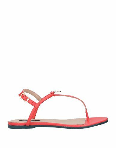 Patrizia Pepe Woman Thong sandal Coral Soft Leather Cover