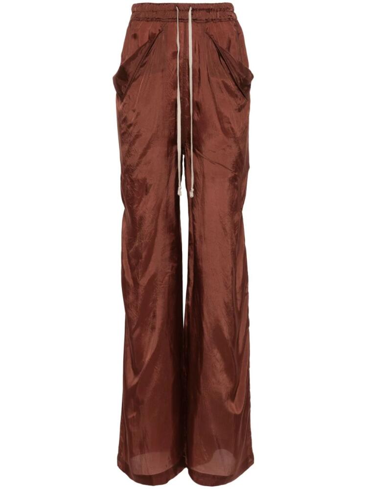 Rick Owens satin straight trousers - Brown Cover