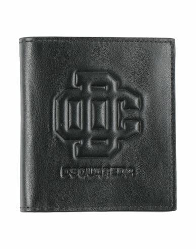 Dsquared2 Man Wallet Black Calfskin Cover