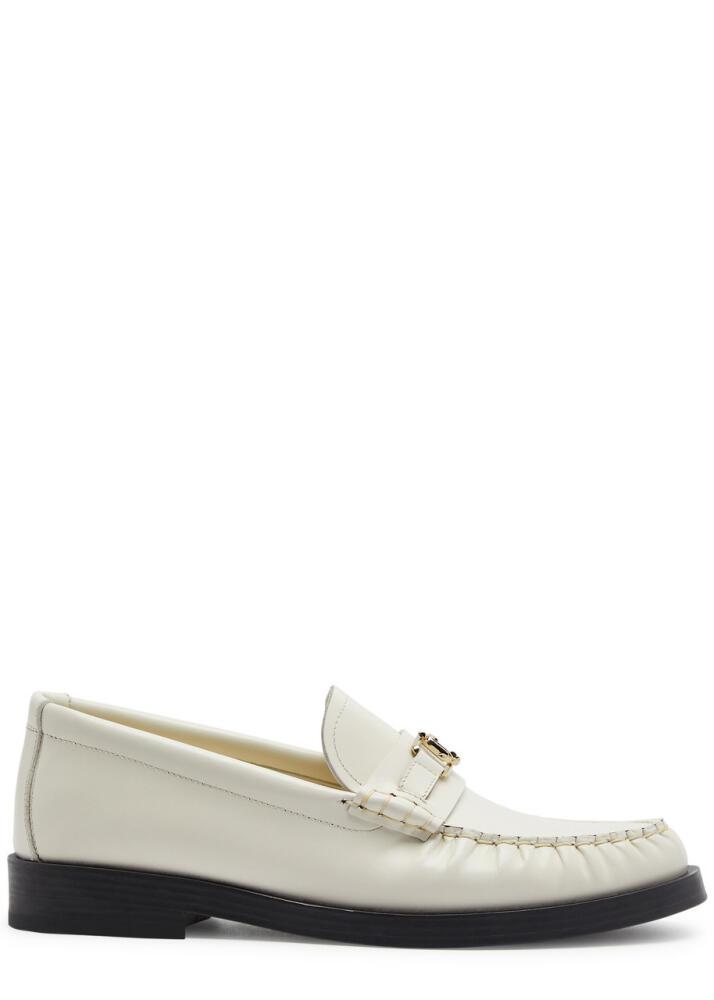 Jimmy Choo Addie Leather Loafers - White Cover