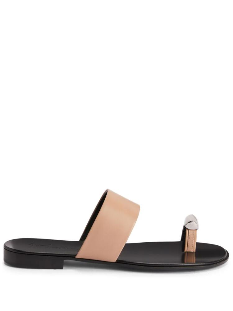 Giuseppe Zanotti Norbert leather slides - Black Cover