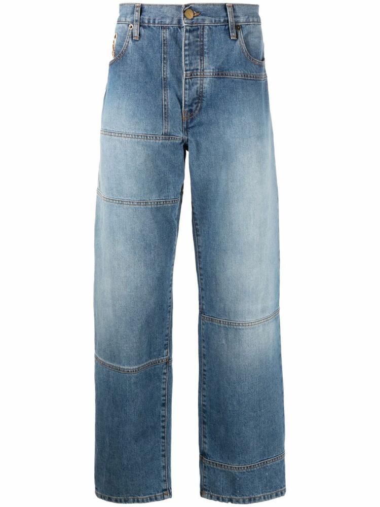 Nick Fouquet Venusto patchwork straight-leg jeans - Blue Cover