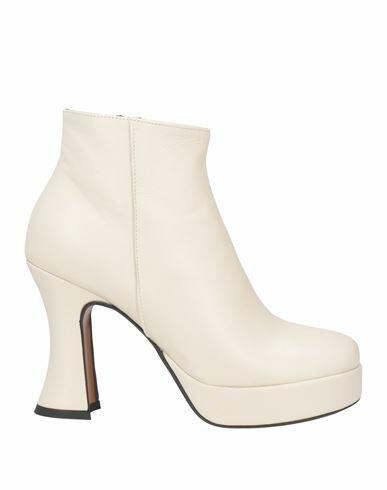 Doop Woman Ankle boots Ivory Soft Leather Cover