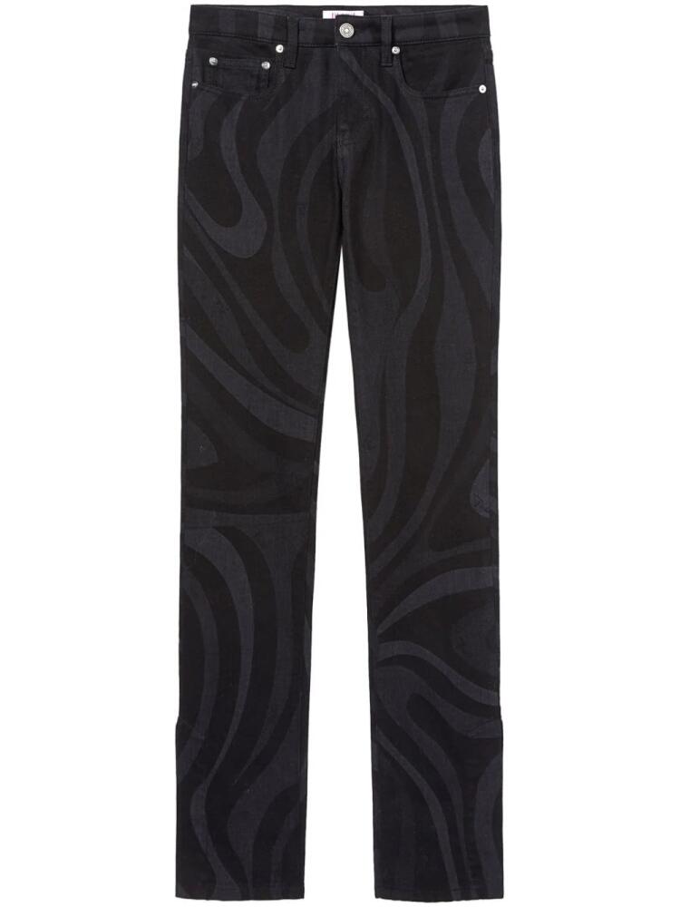 PUCCI Marmo-print staight-leg trousers - Black Cover