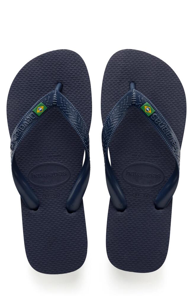 Havaianas Brazil Flip Flop in Navy Blue Cover