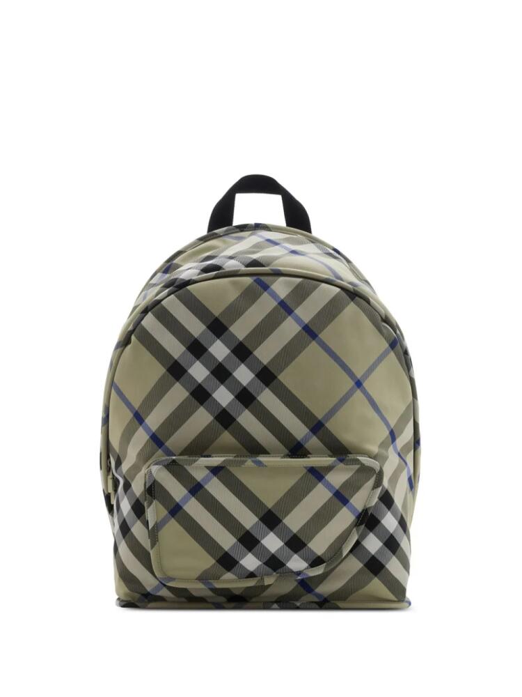 Burberry check-print backpack - Green Cover