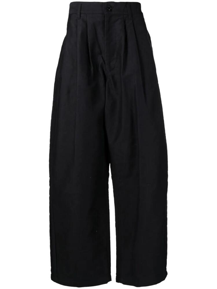 Yohji Yamamoto high-waisted straight-leg trousers - Black Cover