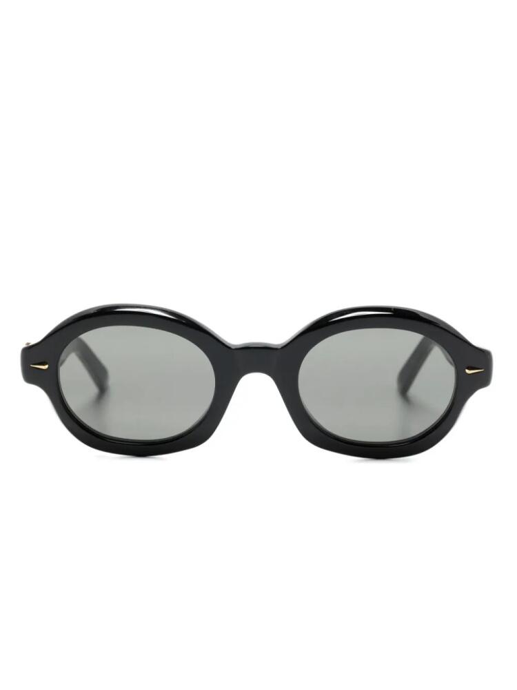 Retrosuperfuture Marzo round-frame sunglasses - Black Cover