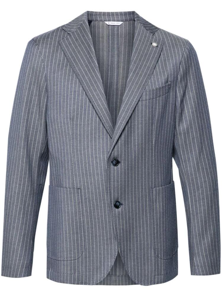 Manuel Ritz striped single-breasted blazer - Blue Cover