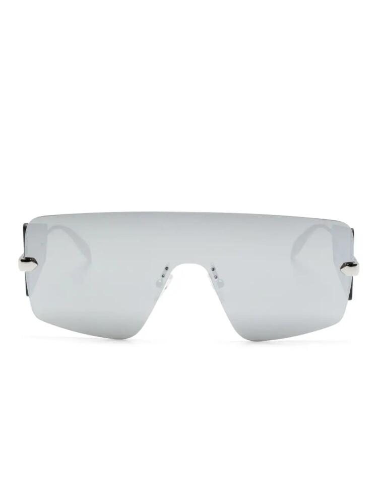 Alexander McQueen Eyewear mirrored shield-frame sunglasses - Silver Cover