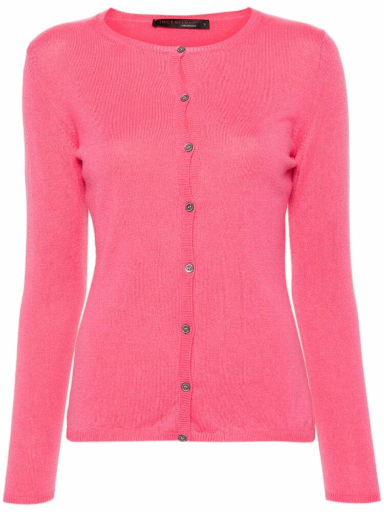 Incentive! Cashmere fine-knit cashmere cardigan - Pink Cover