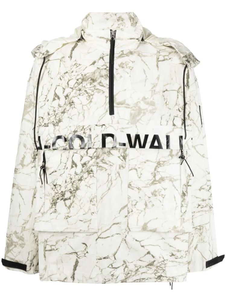 A-COLD-WALL* marble-print zip-up jacket - Neutrals Cover