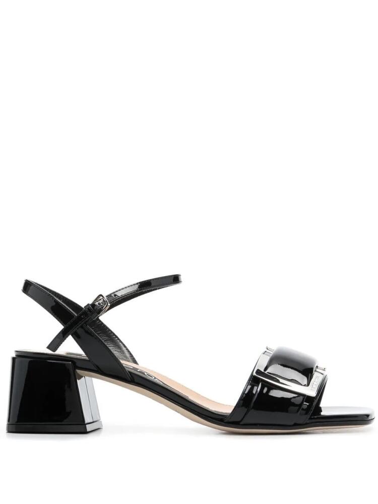 Sergio Rossi 55mm plaque-detail sandals - Black Cover