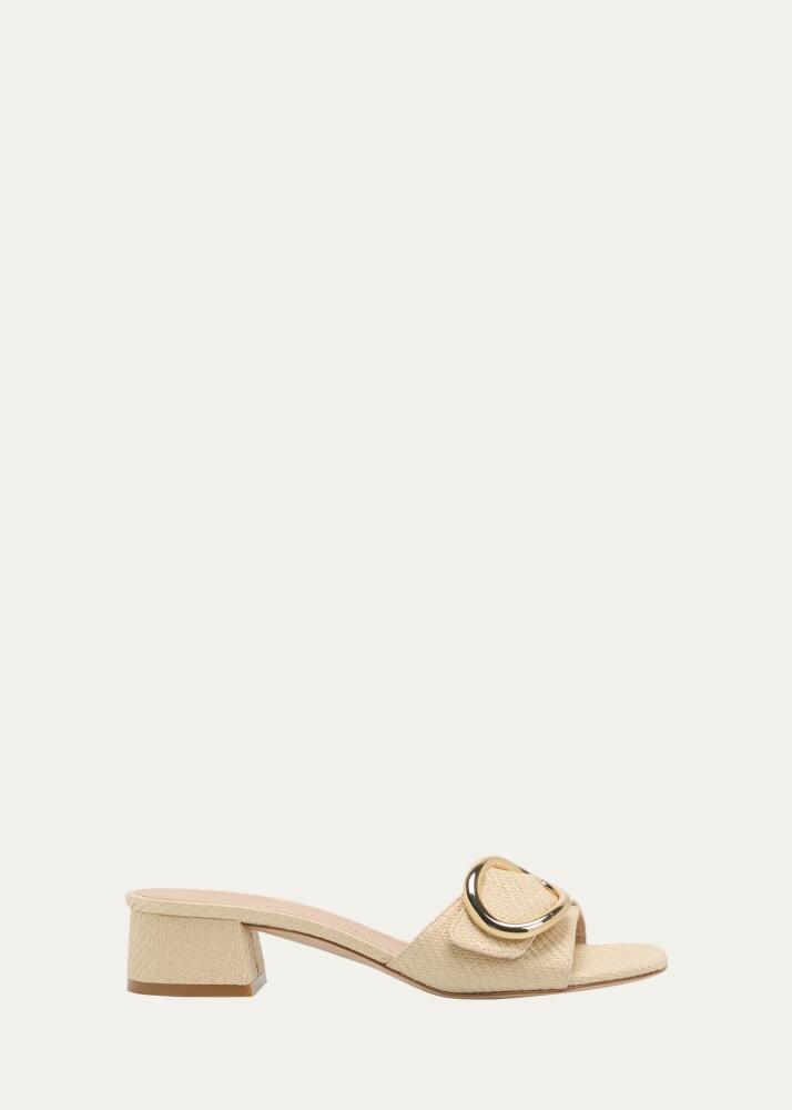 Stuart Weitzman Benni Buckle Slide Mule Sandals Cover