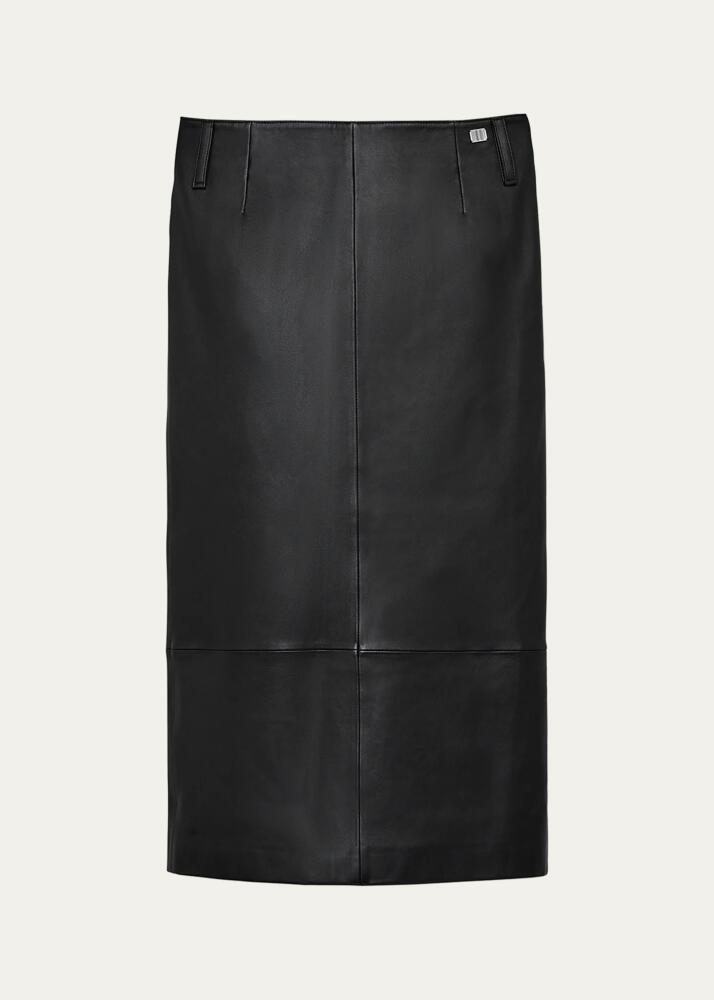 Marc Jacobs Leather Slim Pencil Midi Skirt Cover