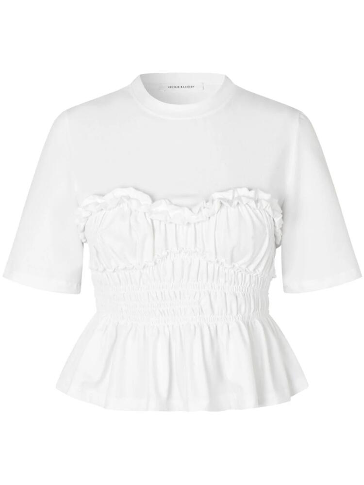 Cecilie Bahnsen Vilde cotton T-shirt - White Cover