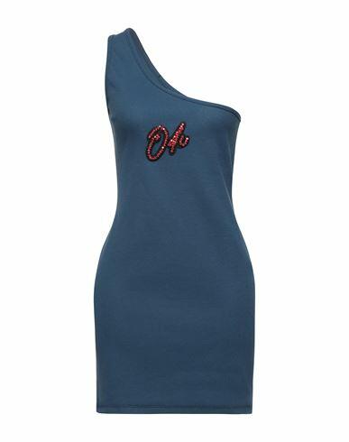 Odi Et Amo Woman Mini dress Blue Cotton Cover