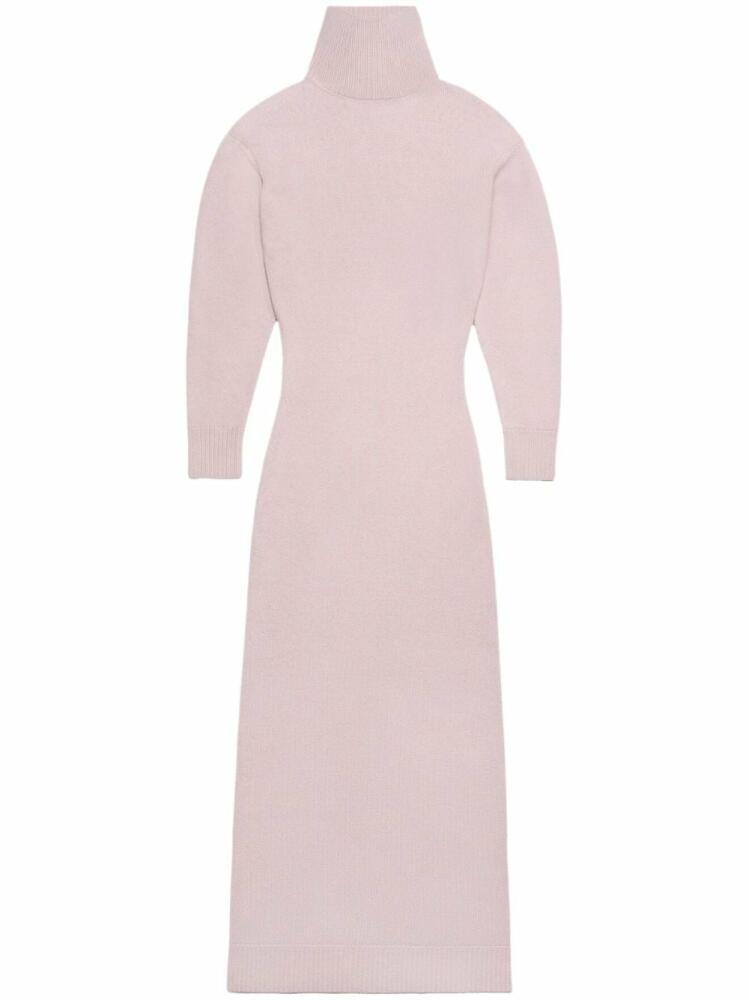 AMI Paris elbow-patch knitted maxi dress - Pink Cover