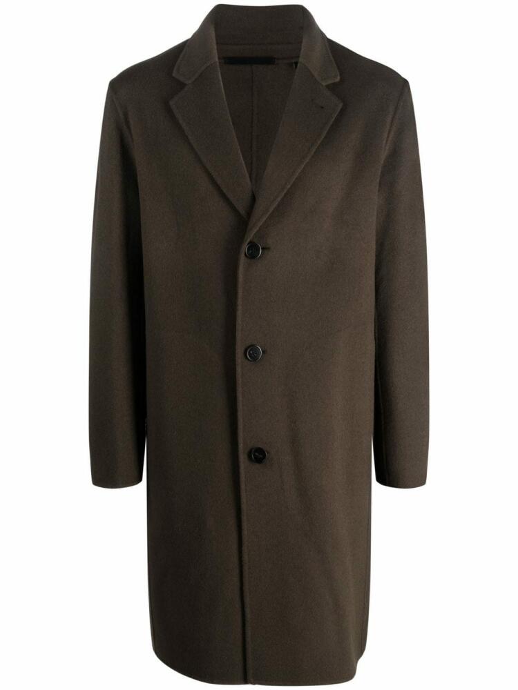 Theory wool-blend single-breasted coat - Green Cover