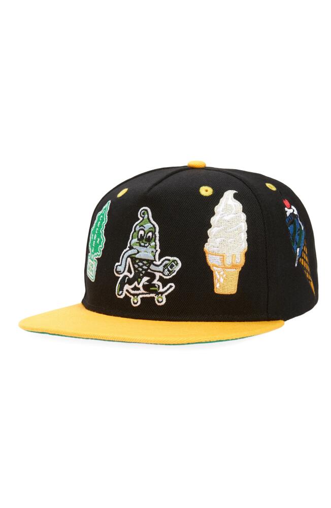 ICECREAM Over the Top Snapback Baseball Cap in Black Cover