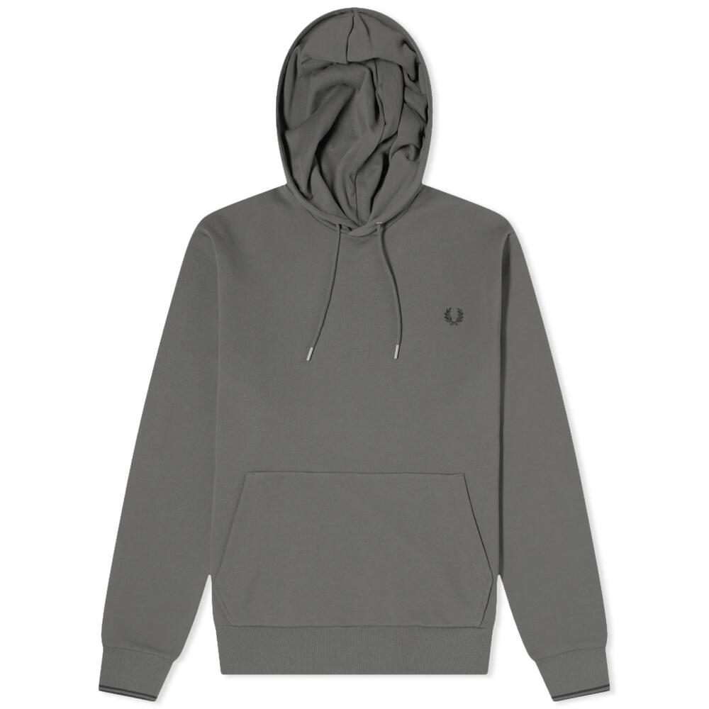 Fred Perry Men's Tipped Popover Hoodie in Field Green Cover