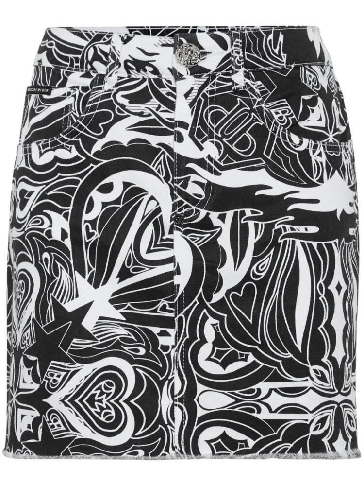 Philipp Plein Tribal Circus denim miniskirt - Black Cover