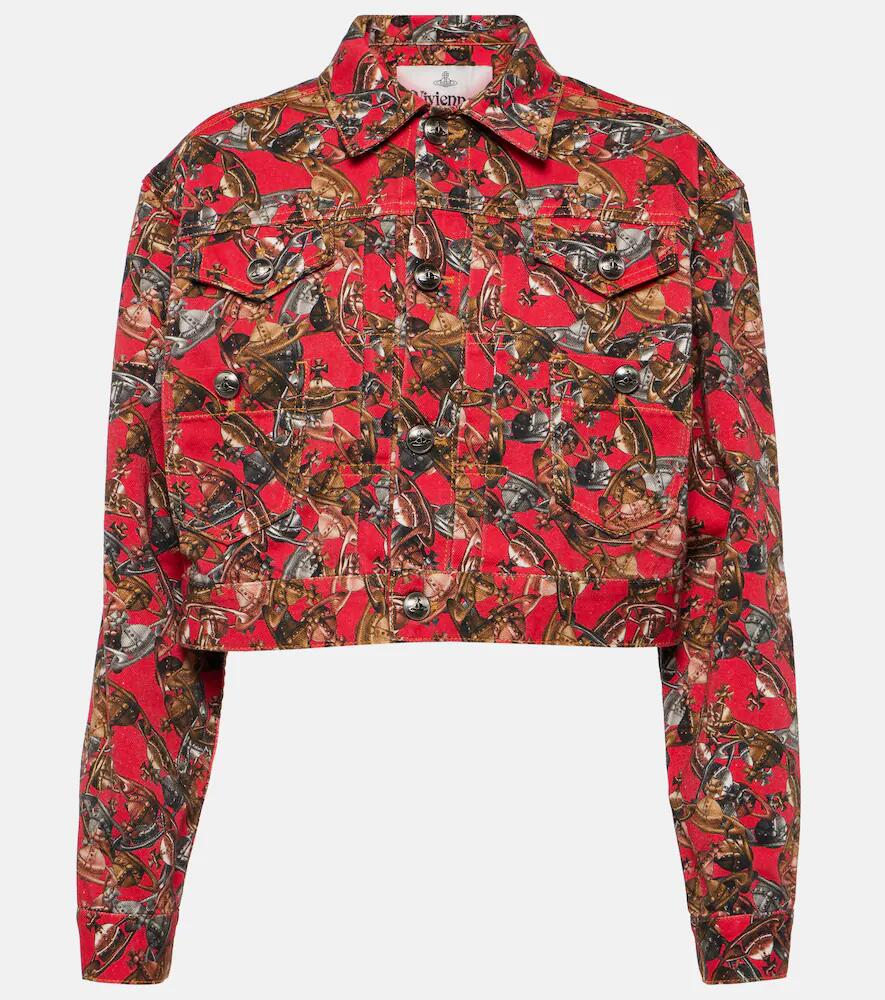 Vivienne Westwood Printed cropped denim jacket Cover