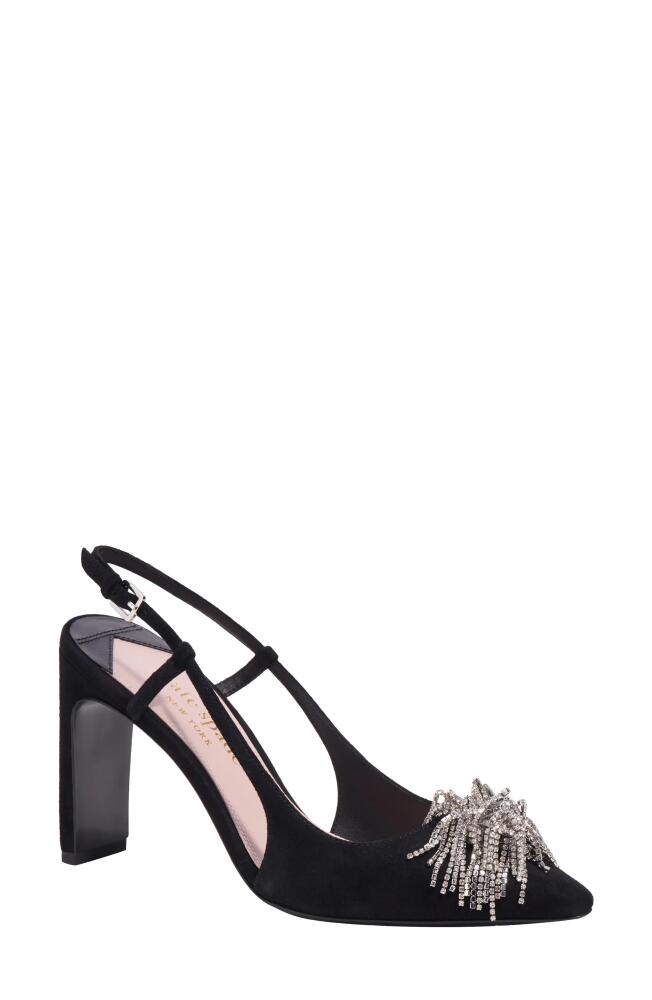 Kate Spade New York celestia crystal slingback pump in Black Cover